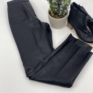 Vintage | Jacqueline Ferrar High Rise Straight Leg Leather Pants Black Size 4